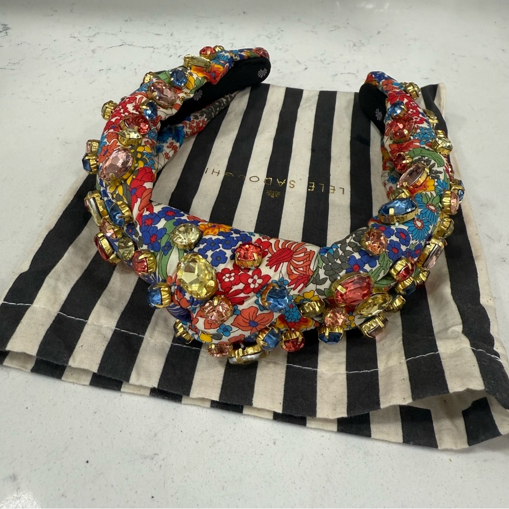 SOLD Lele Sadoughi x Liberty of London Margaret Annie Floral Crystal Headband
